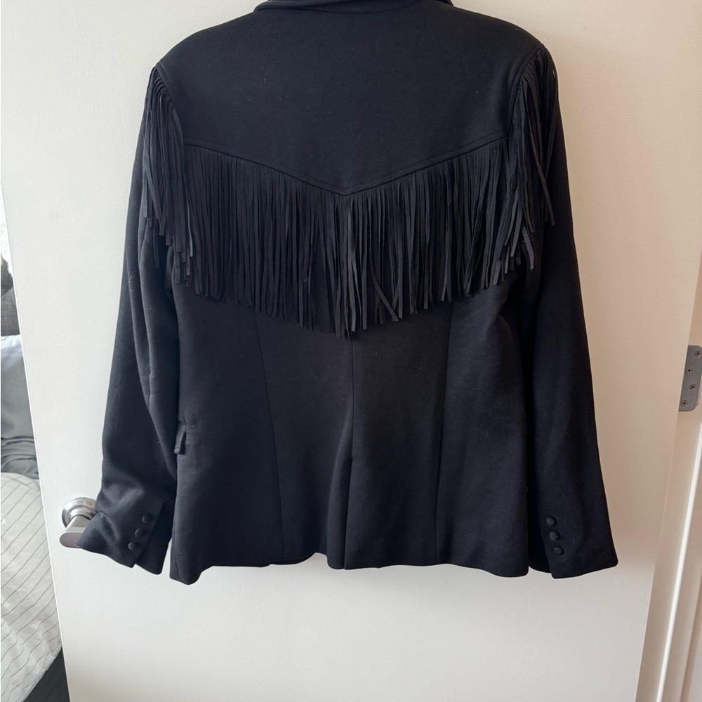 Blank NYC Black Fringe Women's Blazer